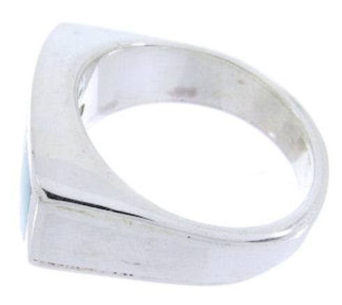 Southwest Sterling Silver Turquoise And Opal Ring Size 5-3/4 IS68175